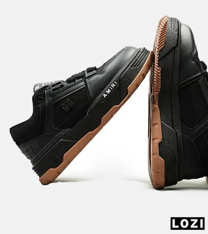 کفش کتانی مشکی قهوه ای AMIRI MA2 Leather