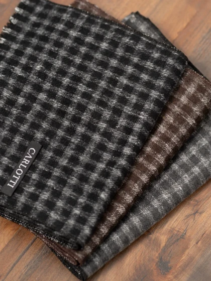 شالگردن چهارخانه قهوه ای کارلوتی کد s243