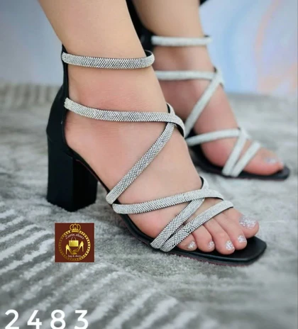 صندل نگینی مجلسی زنانه دور مچی نگین ساده