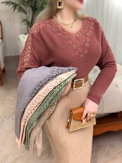 بلوز بافت طاووس 3428