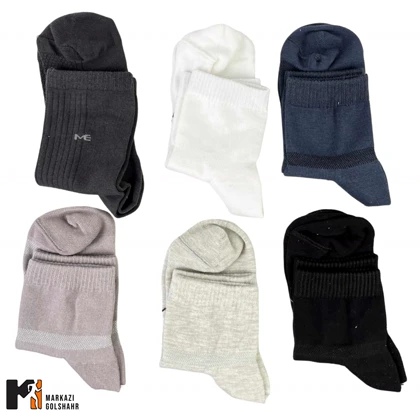 جوراب نیم ساق مردانه ملانژ کد 404