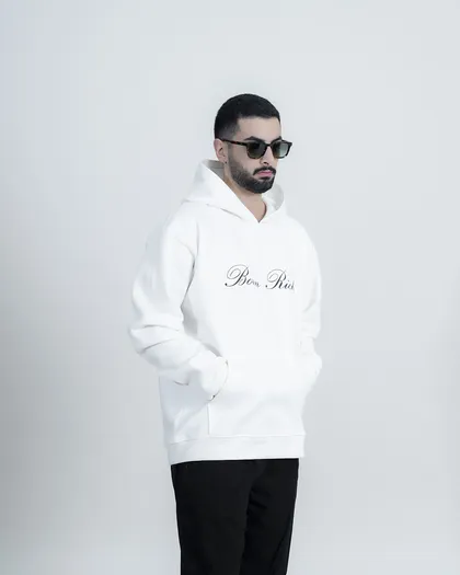 هودی مدل LATIN سفید برند بورن ریچ bornrich