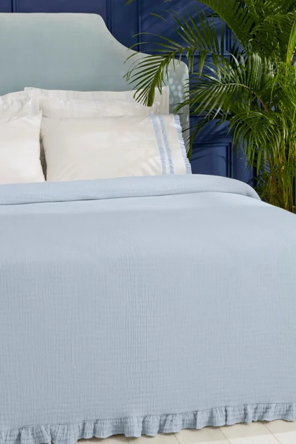 روتختی پیکه دو نفره Karaca Home مدل Blue Muse پنبه - آبی