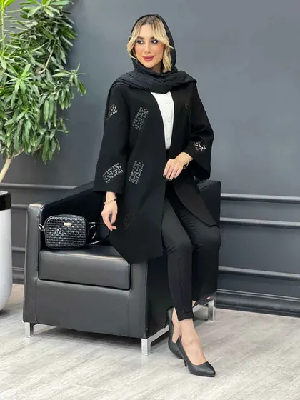 مانتو مشکی مزونی