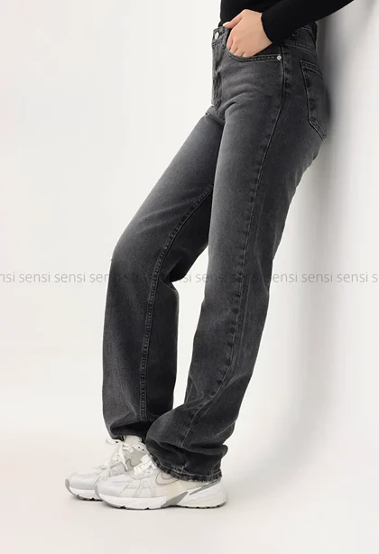 شلوار جین نیم بگ استریت کد1004727