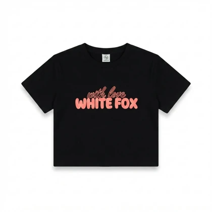 تیشرت و شلوارک زنانه طرح White Fox رنگ مشکی