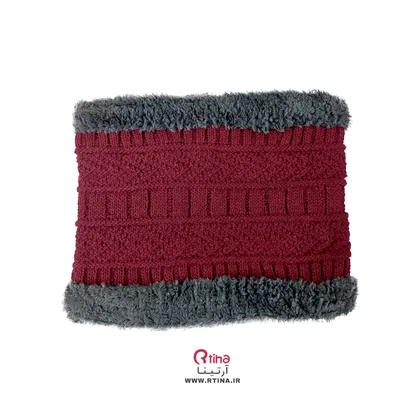 کلاه و شال زمستانی بچه گانه/ پسر و دختر رنگ زرشکی