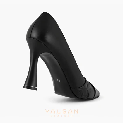 کفش پاشنه‌دار زنانه چرم یلسان مدل سیلا کد 693-GAN