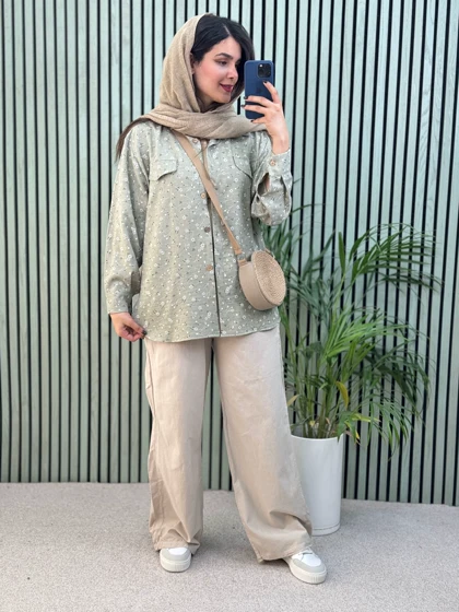 شومیز مانتویی گلشید