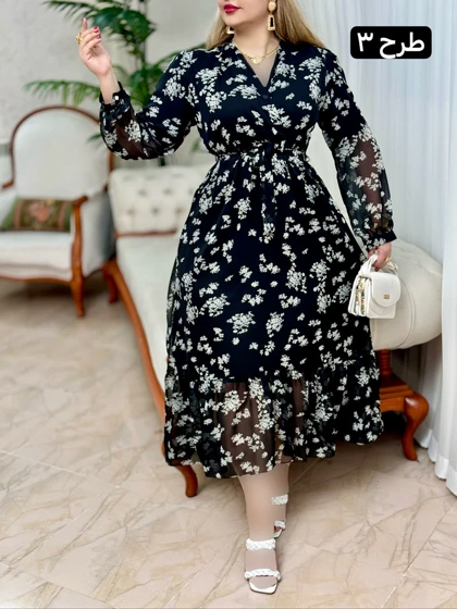 پیراهن حریر مینا 2741