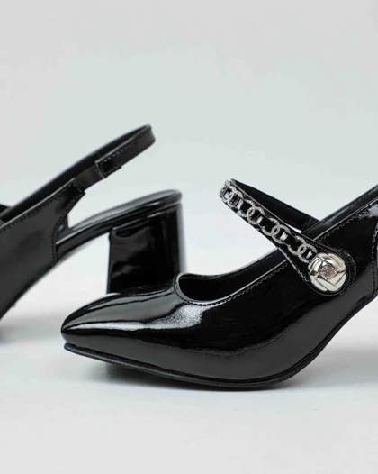 1055 - کفش پشت‌باز رکاب نگینی 1055