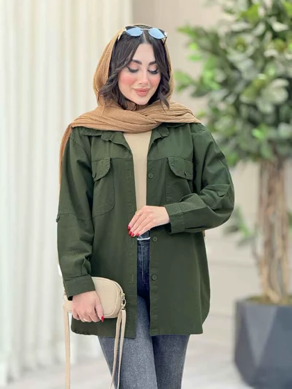 مانتو دو جیب پاکتی نفس