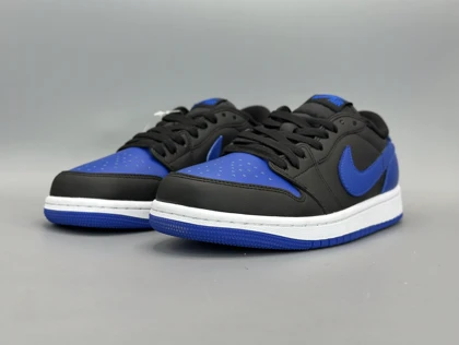 کتانی نایکی جردن1لو بلک رویال/Nike Air Jordan 1 low