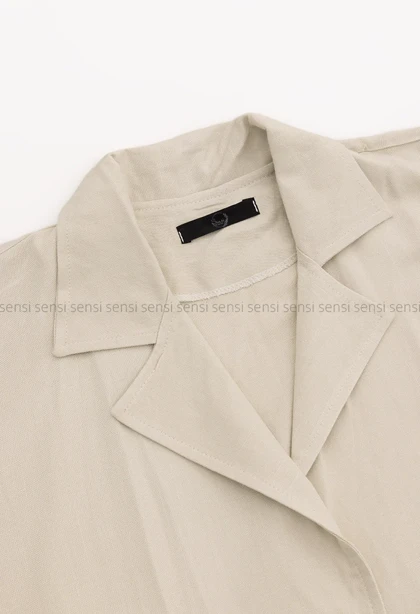 کت لینن آستین بندی کد1005676