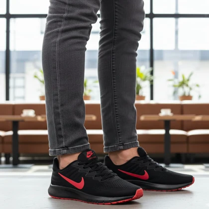 کفش ورزشی مردانه Nike مدل Tigo زیره قرمز-مشکی ویژه