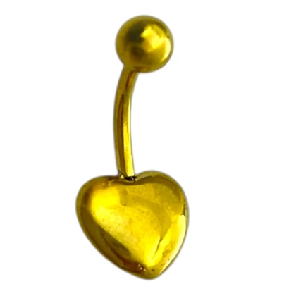 پیرسینگ ناف طرح قلب استیل