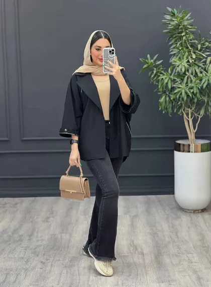 مانتو داکرون زیپ دوزی