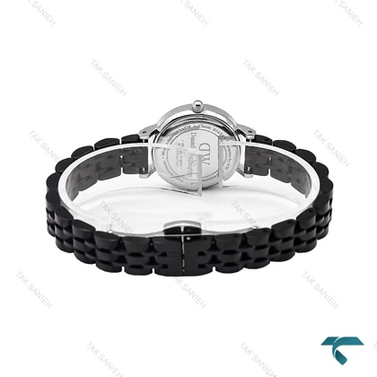 ساعت DW زنانه مینی گرد سیلور بند فلزی مشکی DW-6758-L