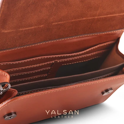 کیف دوشی و دستی چرم یلسان مدل هیراد کد 042-GL