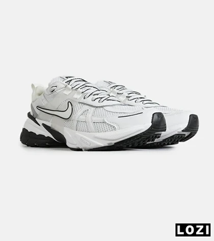 کفش کتانی مردانه و زنانه سفید مشکی Nike Cushlon V2K مدل 7444