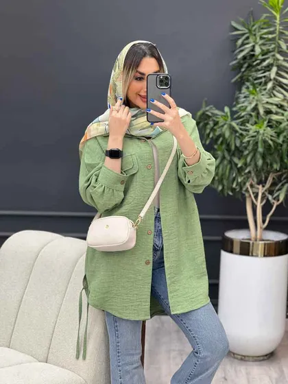 مانتو جیب دوبل ماهک