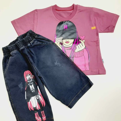 کراپ شلوارک دخترکلاهدار جدید