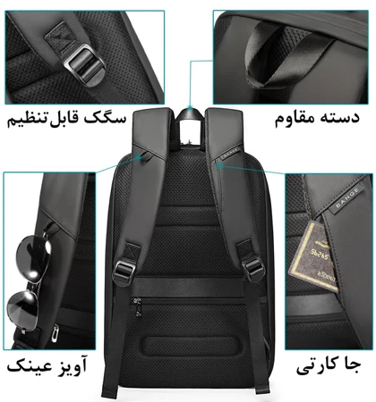 کیف کوله پشتی لپ تاپ ضد سرقت اورجینال بنج BANGE 7251