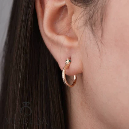 گوشواره حلقه‌ای طرح مار ژوپینگ