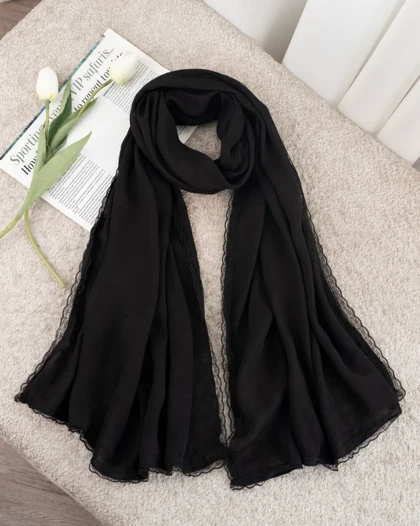 شال مشکی گیپوری کد 30209