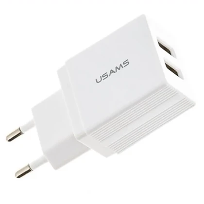 شارژر دیواری 2.1 آمپر یوسامز USAMS مدل cc090+sj099 با کابل تایپ سی