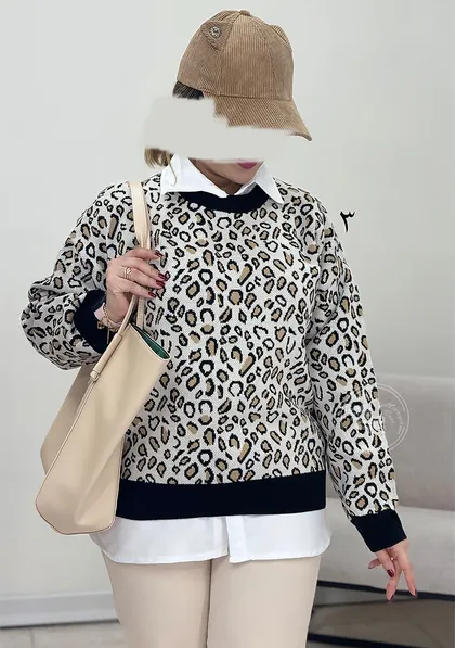 پلیور بافت پلنگی