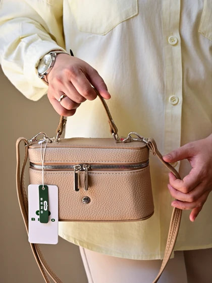 کیف صندوقی زنانه چرم سنگی BENO کد 5087