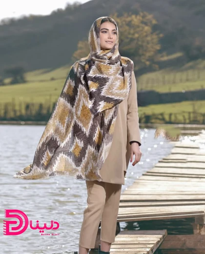 شال نخی آبرنگی