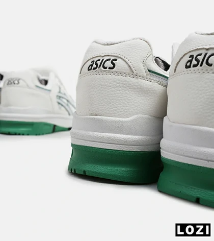 کفش کتانی مردانه سفید سبز ASICS TIGER RUNNER II مدل 5679