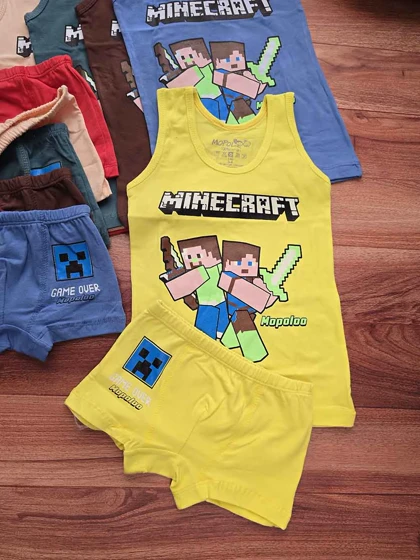 ست لباس زیر پسرانه طرح ماینکرافت