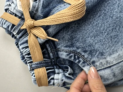 شلوار نیم بگ زاپ‌دار