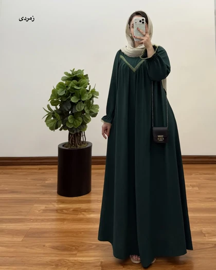 مانتو عبایی ابروبادی خنک مدل گلرخ
