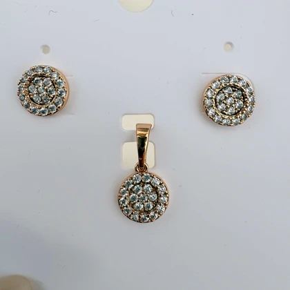 نیم ست مدور نگینی ژوپینگ بدون زنجیر