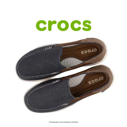 لوفر مردانه کراکس - Crocs Santa Cruz2 Luxe M Navy/Hazelnut