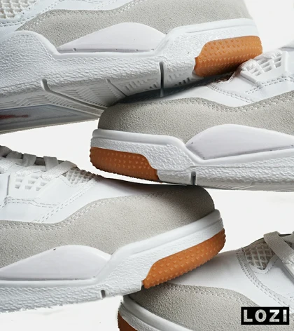 کتانی ساق‌دار بزرگ پا سفید Nike air jordan 4