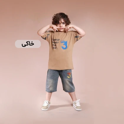 ست تیشرت شلوارک اسپورت گلدوزی