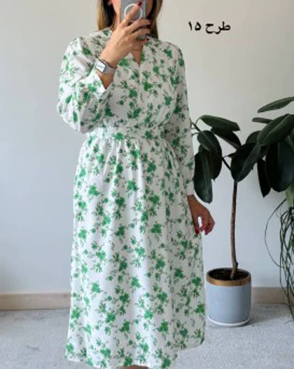 پیراهن حریر سرمه سری 13