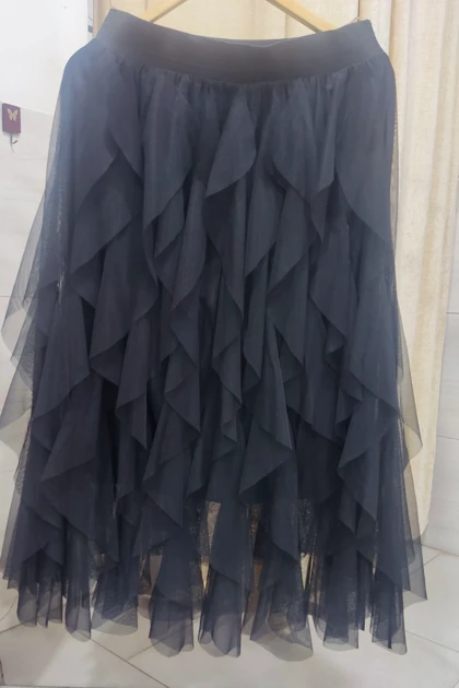 دامن توری زنانه مشکی