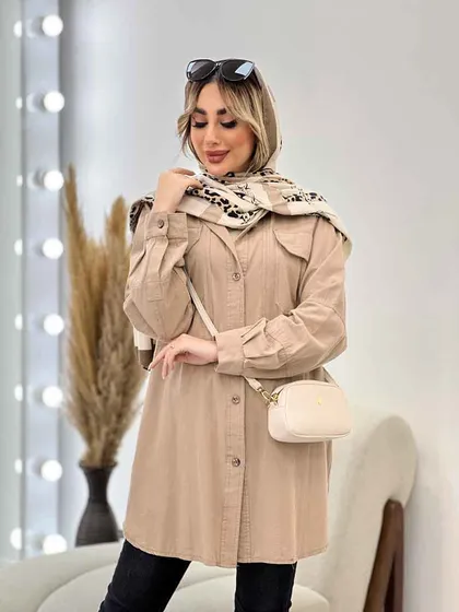 مانتو دو جیب پیله