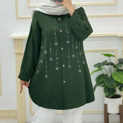 مانتو زنانه آیوا نگین‌دار