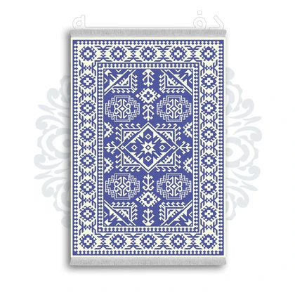 فرشینه از جنس پارچه هازان مخمل ترک طرح سنتی و مدرن برند دفه کد DAMG453