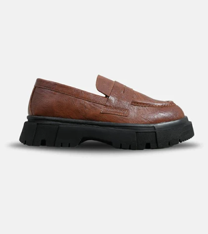 کفش کتانی مردانه قهوه ای BERSHKA
