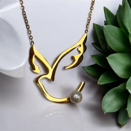 گردنبند زنانه استیل مدل پرنده