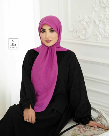 روسری وال نخی سرخابی