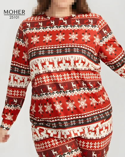 ست بلوز و شلوار راحتی کریسمسی